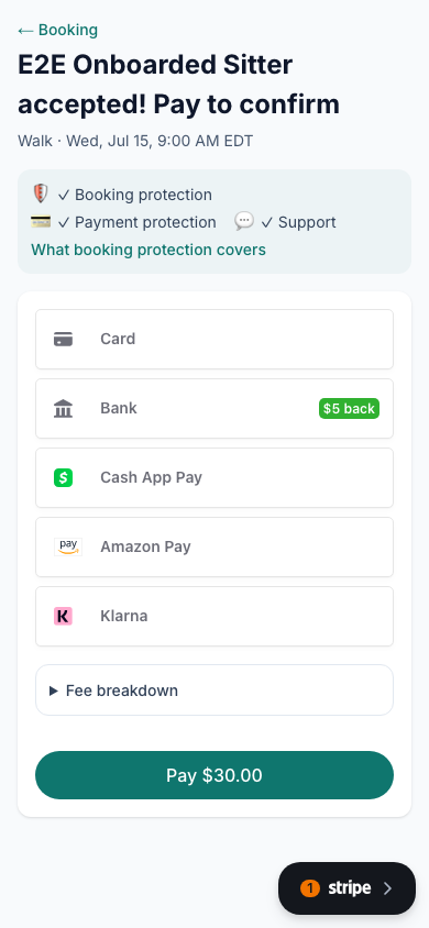 Pay securely — screenshot